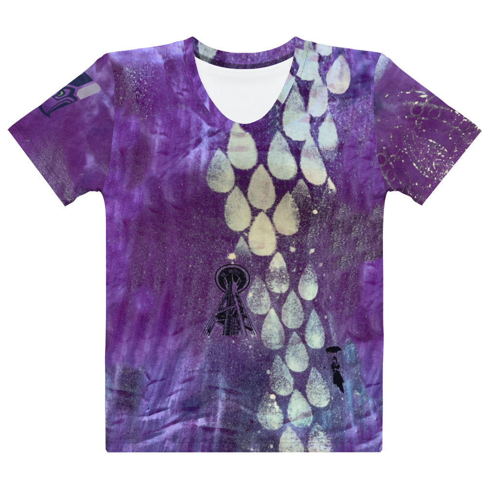 Purple Nebula Cloud with a Chance of Seattle Rain Women's T-shirt