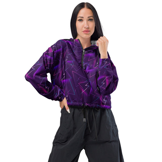 Rad Palm Skate Night Women’s Cropped Windbreaker