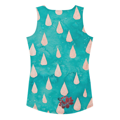 Rain Drops on Lotus Flower Tank Top