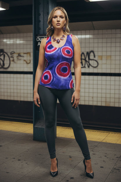 Phish Donuts Hand Dye Print Tank Top