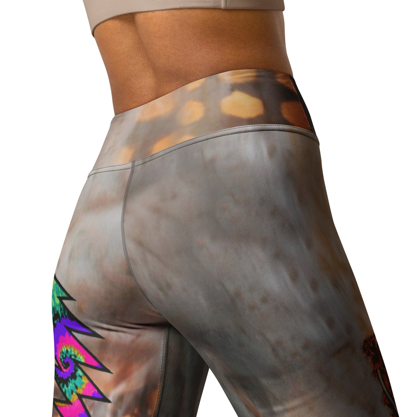 Desert Gold Skully Yoga Leggings