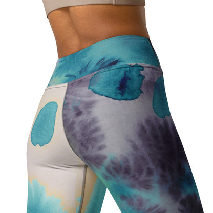 Watercolor Smudge High Waist Leggings