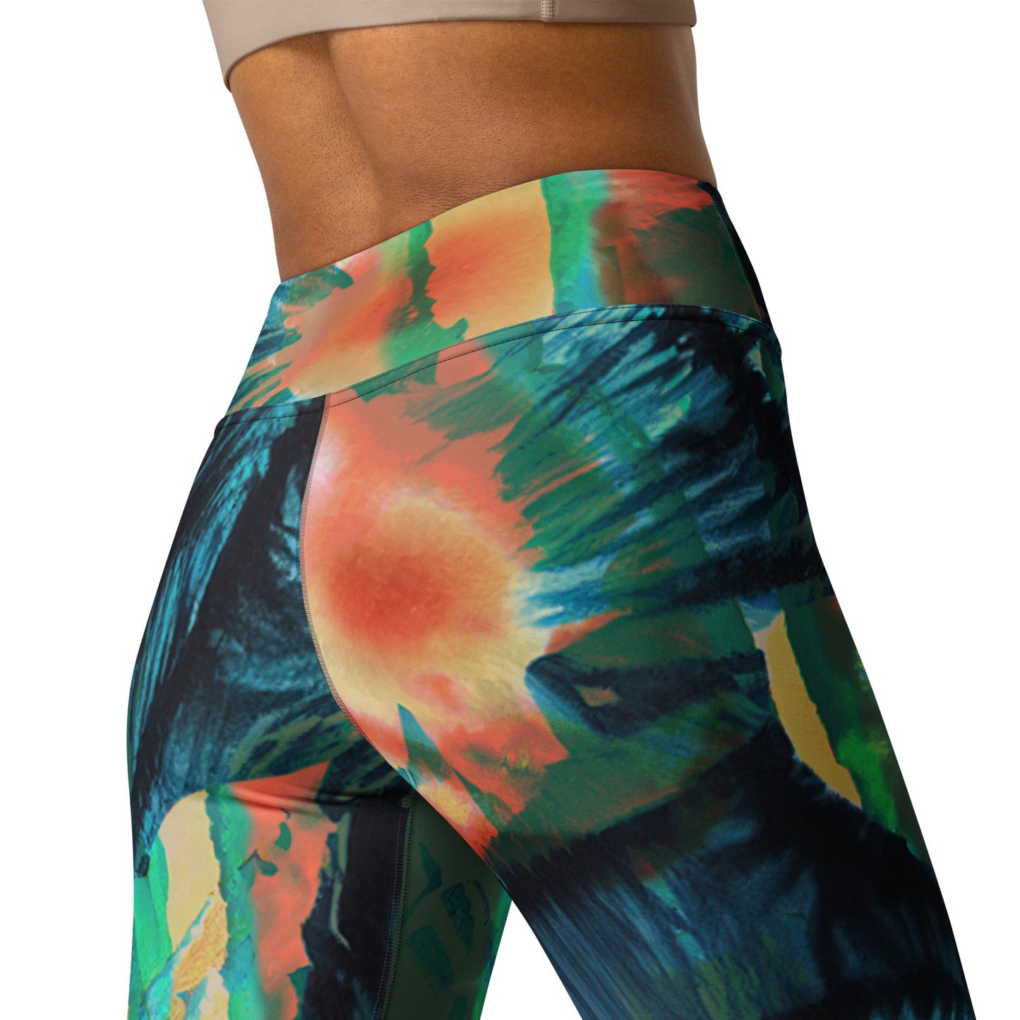 Shibor Floral Print High Waist Leggings