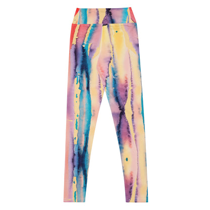 Watercolor Drip High Waist Yoga Leggings