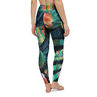 Shibor Floral Print High Waist Leggings