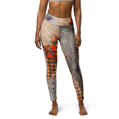 Desert Gold Skully Yoga Leggings