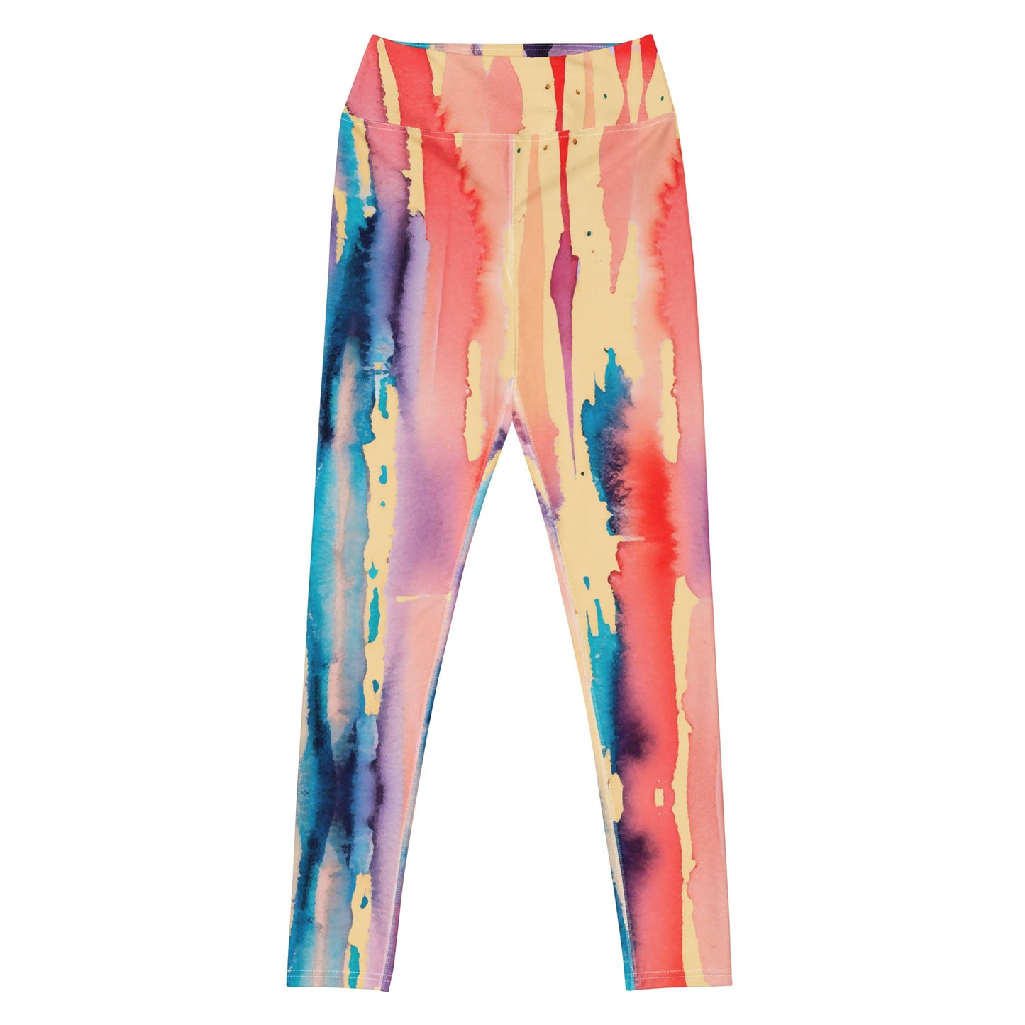 Watercolor Drip High Waist Yoga Leggings
