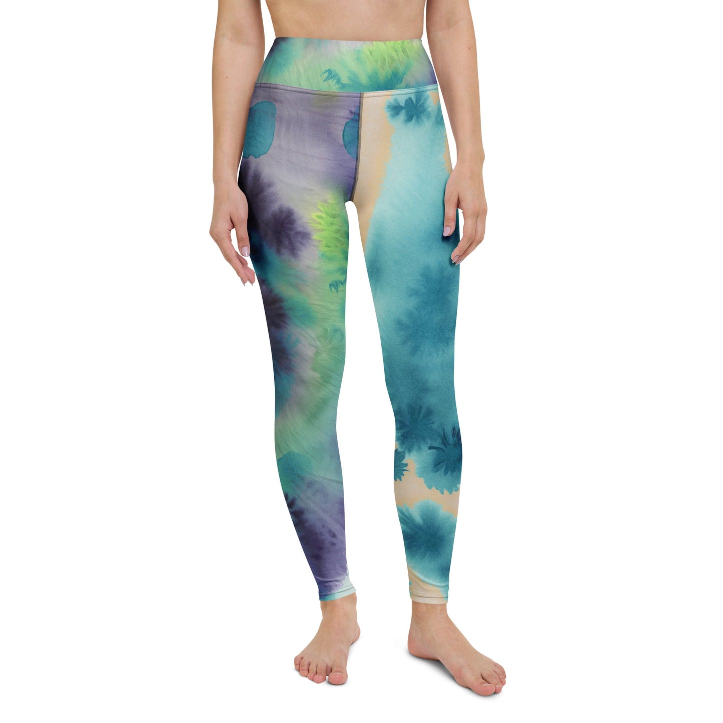 Watercolor Smudge High Waist Leggings