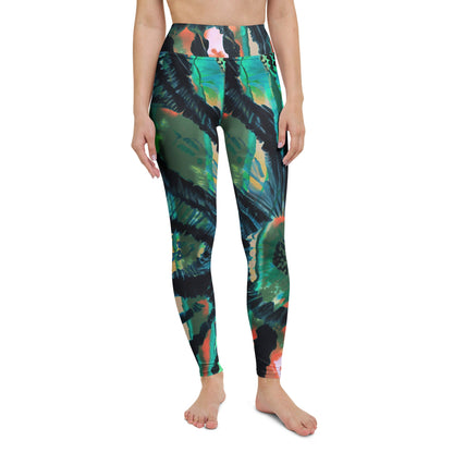 Shibor Floral Print High Waist Leggings