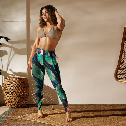 Shibor Floral Print High Waist Leggings