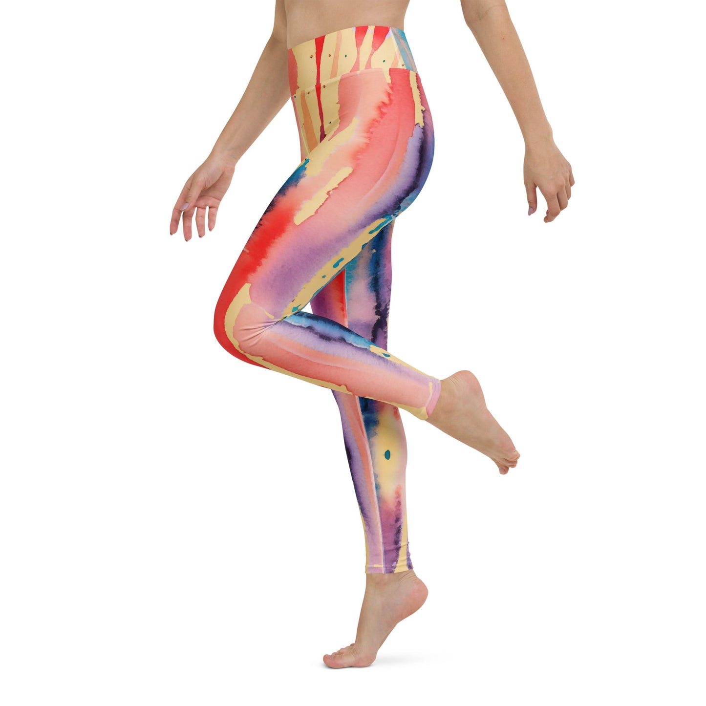 Watercolor Drip High Waist Yoga Leggings