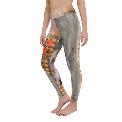 Desert Gold Skully Yoga Leggings