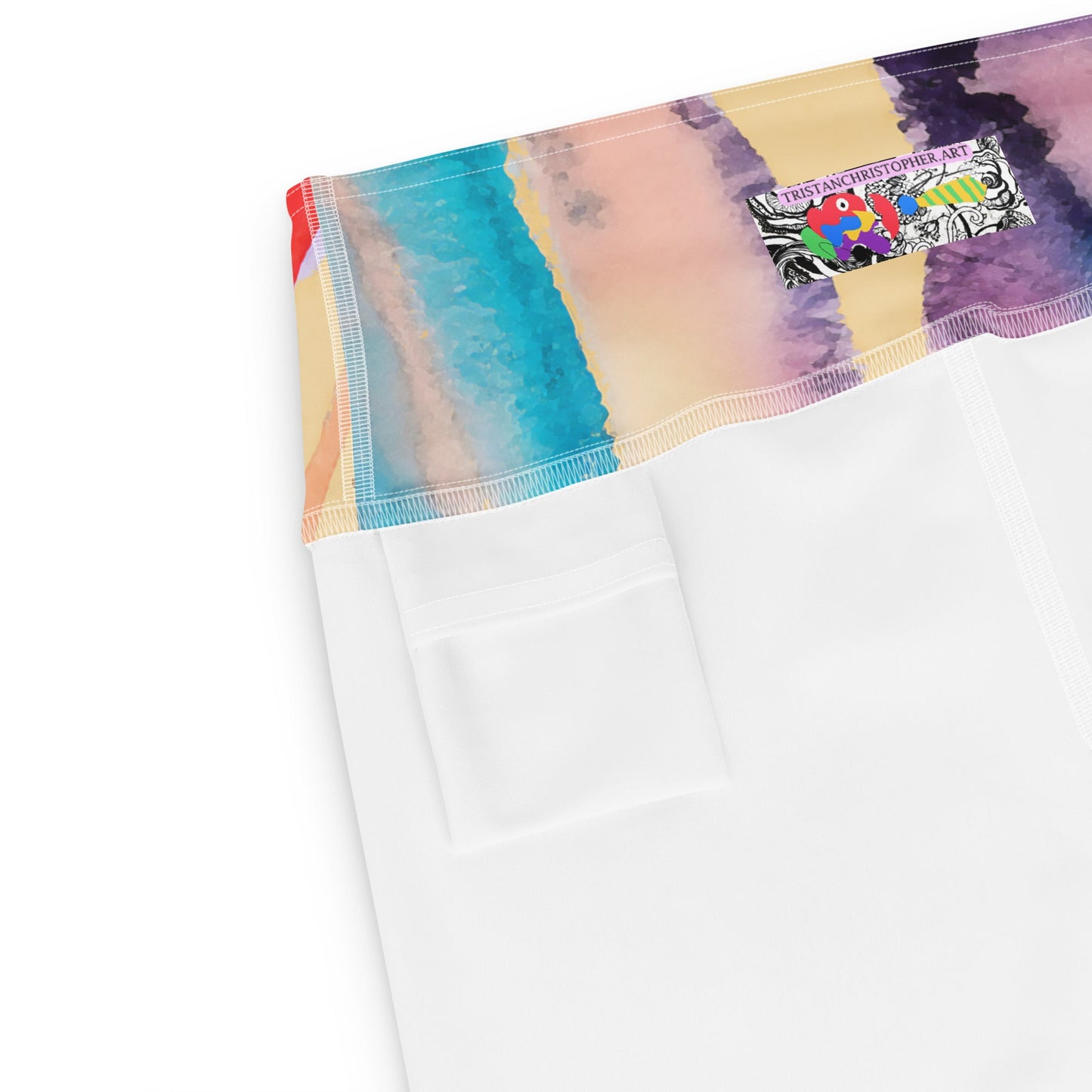 Watercolor Drip High Waist Yoga Leggings