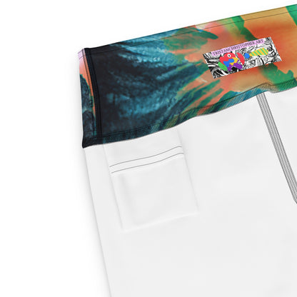 Shibor Floral Print High Waist Leggings