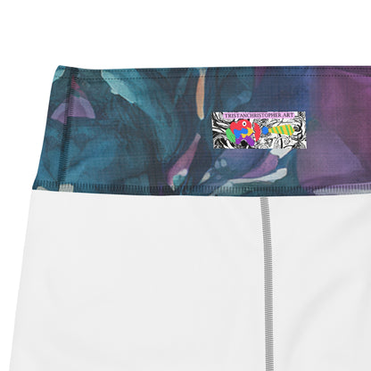 Watercolor Orchids High Waist Leggings