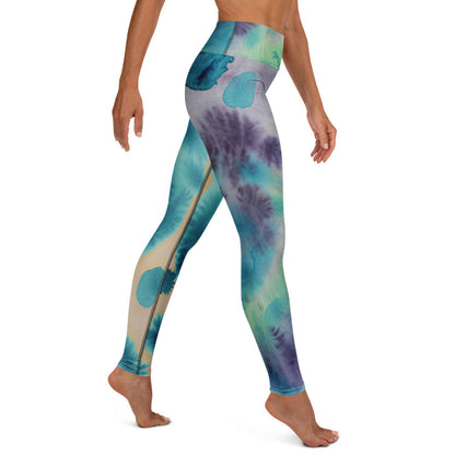 Watercolor Smudge High Waist Leggings