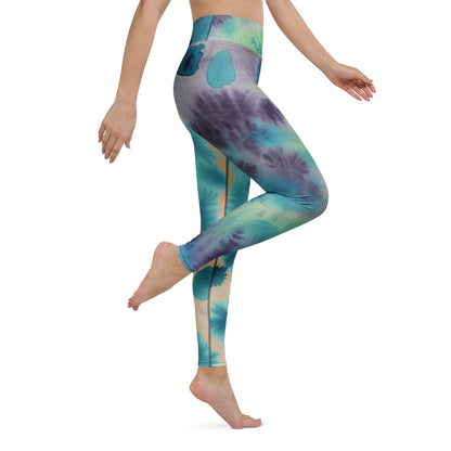 Watercolor Smudge High Waist Leggings