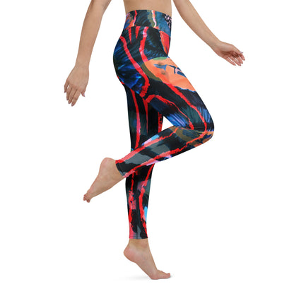 Crimson Contour Petal High Waist Leggings