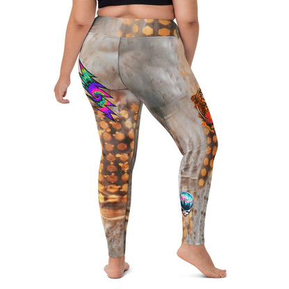 Desert Gold Skully Yoga Leggings