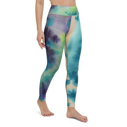Watercolor Smudge High Waist Leggings