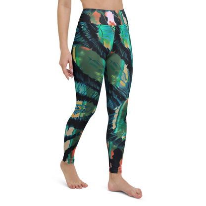 Shibor Floral Print High Waist Leggings