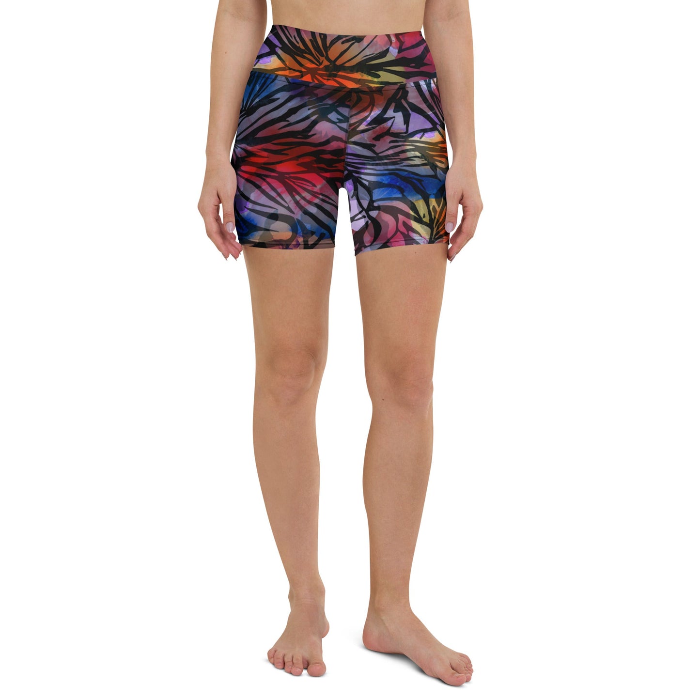 Shibori Animal Print High Waist Shorts