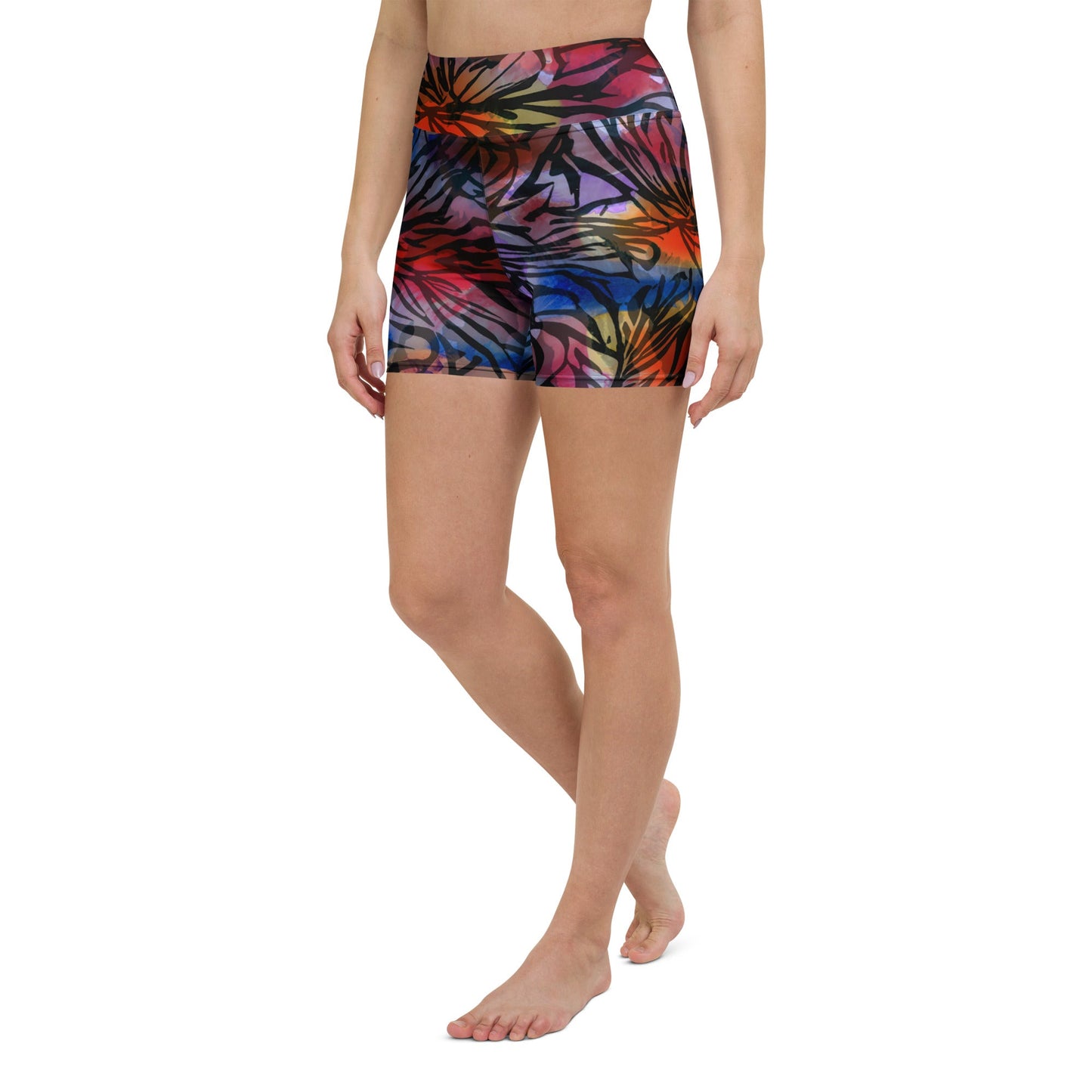 Shibori Animal Print High Waist Shorts