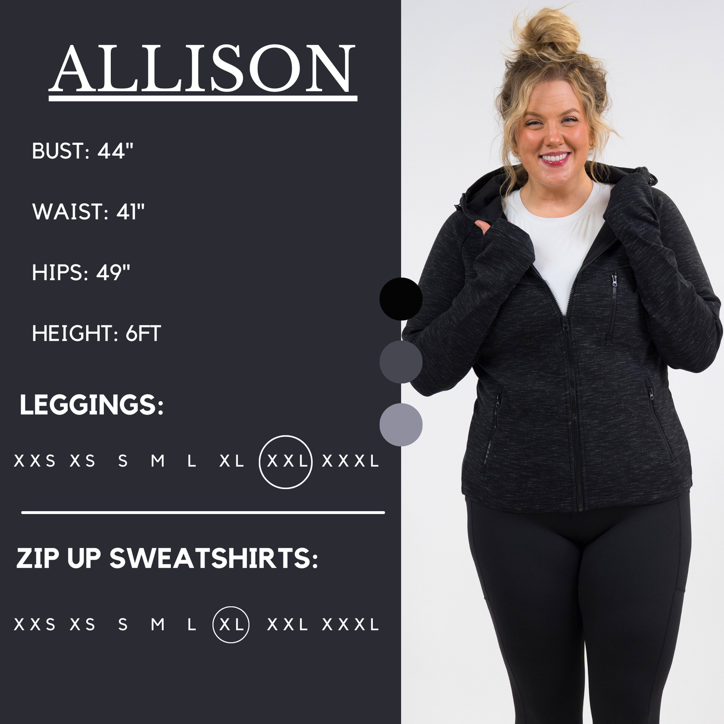 Rest Day Zip Up Sweatshirt | Charcoal