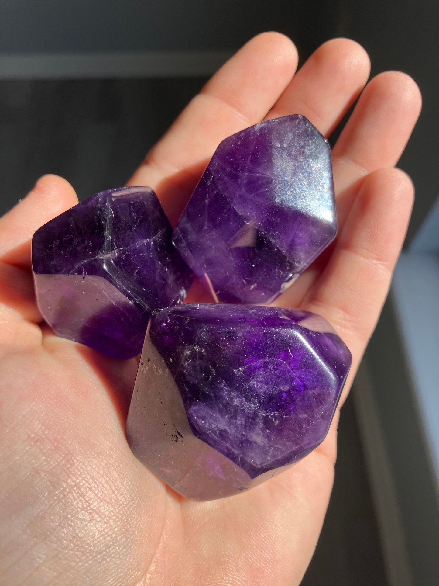 Amethyst Gemstones – Small Polished Crystals (2-3 oz)