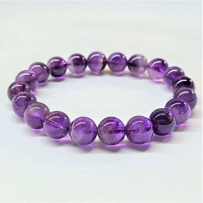 Amethyst Round Bead Bracelet - The Serenity Stone