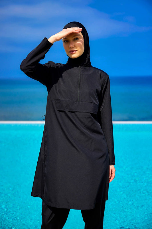 Andalus Black Full Coverage Burkini Set for A2503-1
