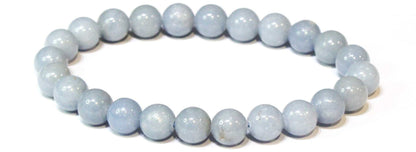 Angelite Round Bead Bracelet - Divine Communication