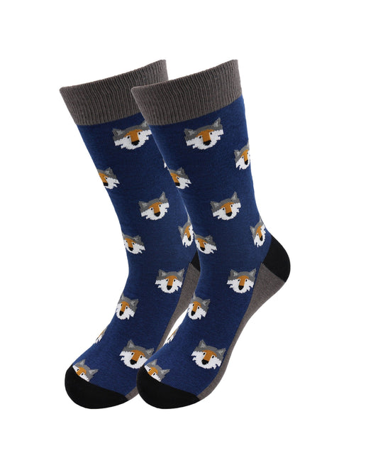 Wolf Head Socks - Comfy Cotton for Men & Women