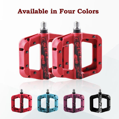 Anti-Vibration Mountain Bike Pedal Anti-Skid Lightweight Nylon Fiber Bicycle Pedal Board High-Strength Anti-Skid Bicycle Pedal New Nylon Fabric Anti Slip Durable Mountain Bike Flat Pedals