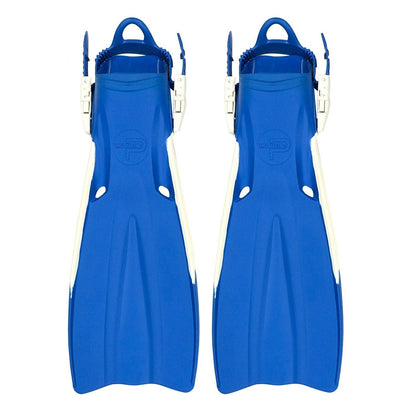 Scuba Choice Palantic Open Heel Rubber Dive Fins with Bag, Blue