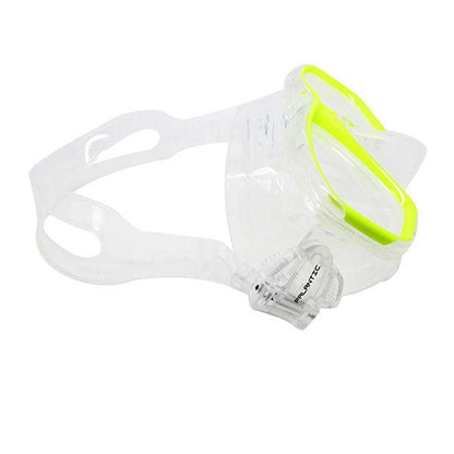 Palantic M36 Solid Neon Yellow/Clear Silicone RX Farsighted Full Lenses Dive/Snorkeling Mask