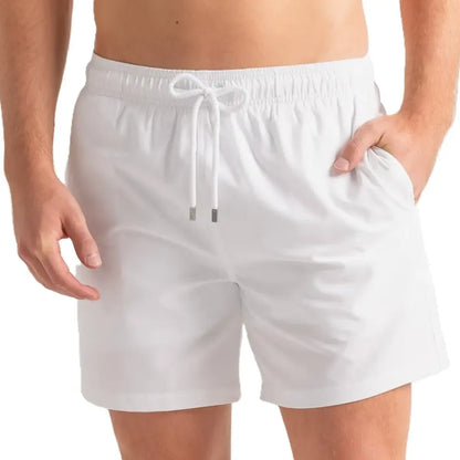 Arctic White Hybrid Short, Compression Lined Swim and Resort Trunk