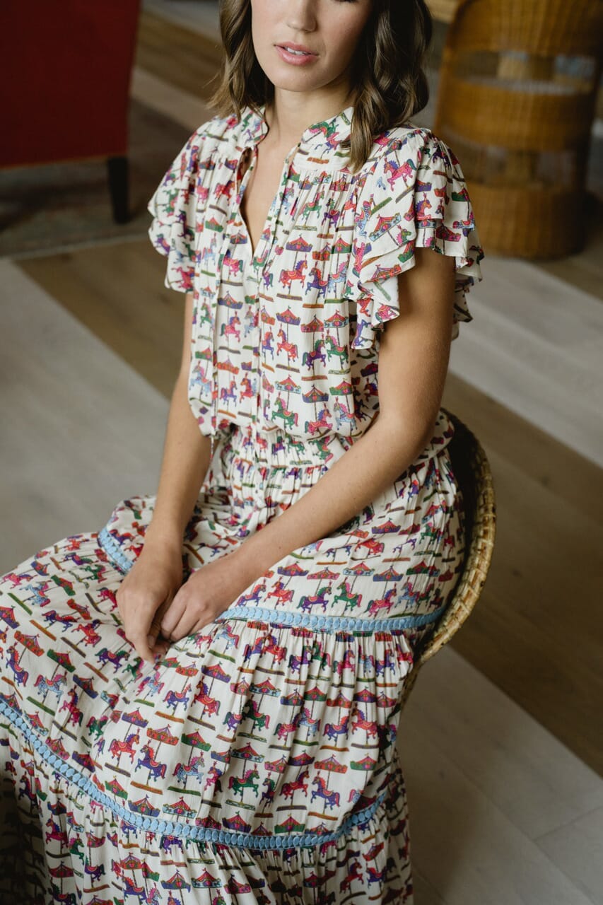 Aria Maxi Skirt - Derby Print