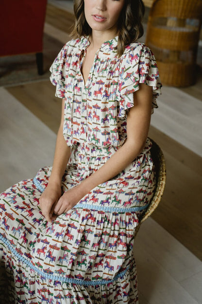 Aria Maxi Skirt - Derby Print