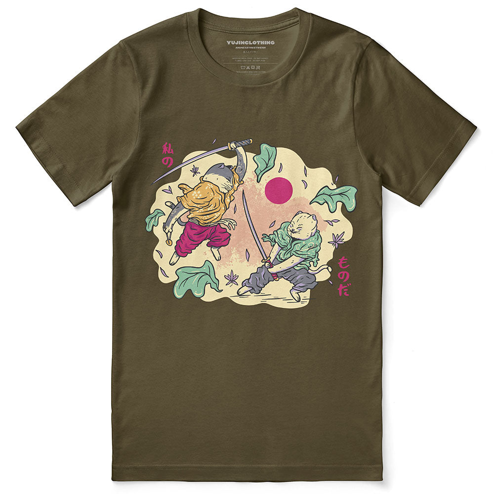 Samurai Cat Fight T-Shirt