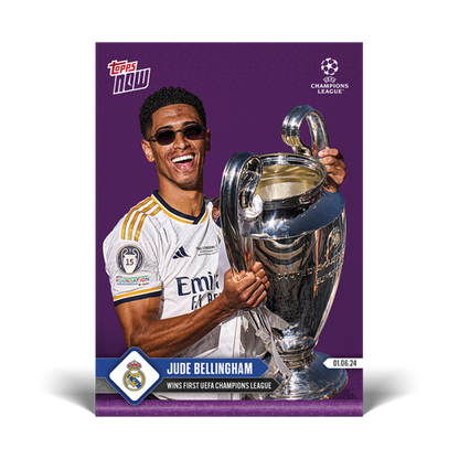 2024 Topps Now Jude Bellingham #139 Purple #/99 Soccer Card