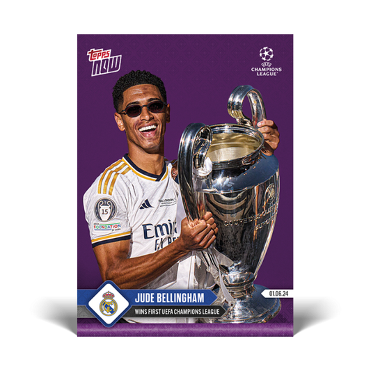 2024 Topps Now Jude Bellingham #139 Purple #/99 Soccer Card