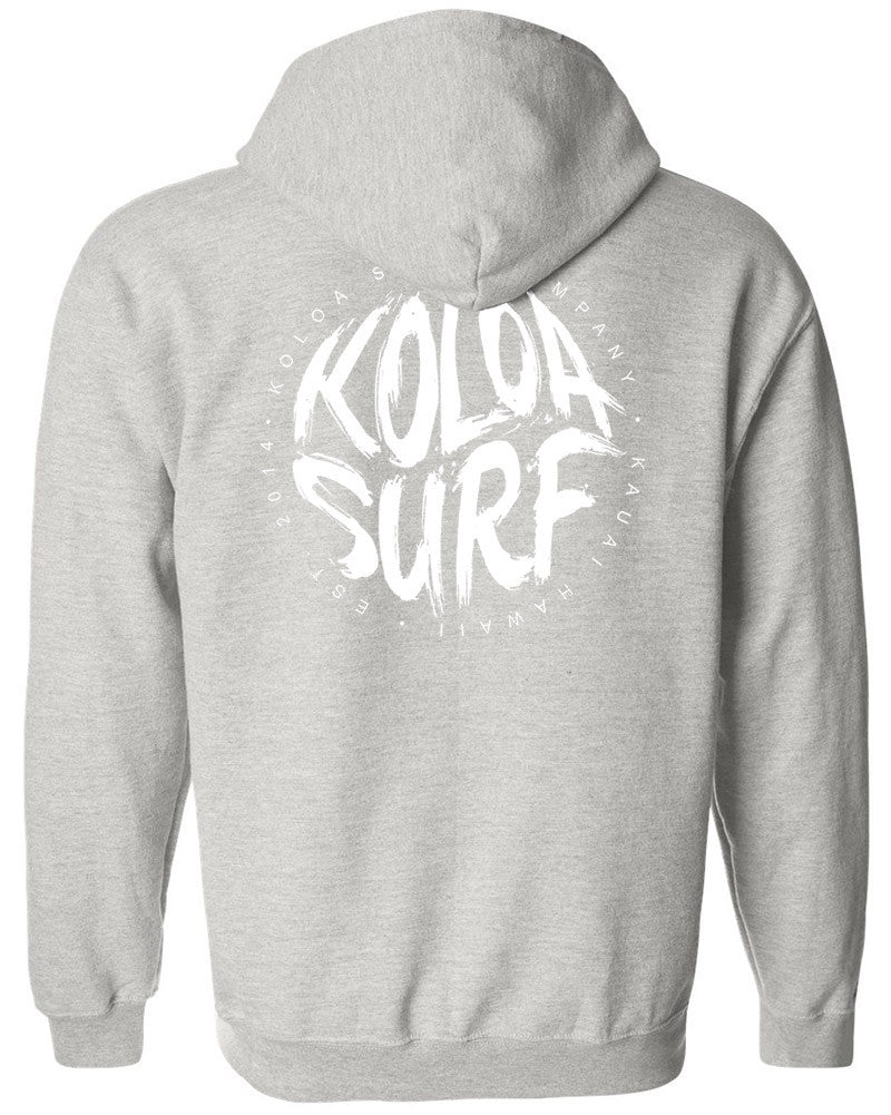 Koloa Brush Logo Full Zip Hoodie