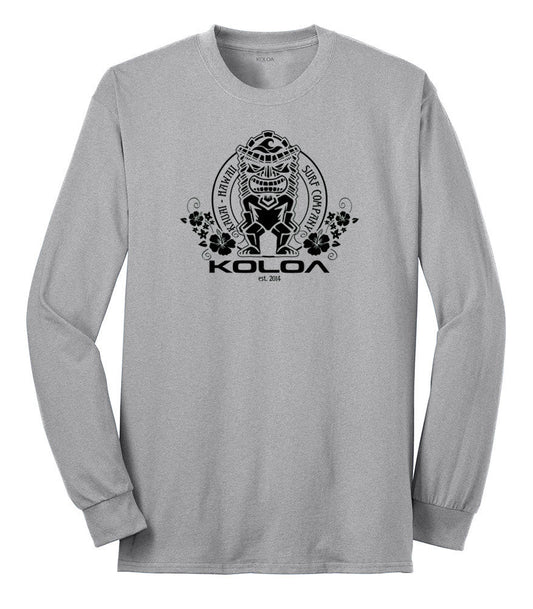 Koloa Tiki Flowers 50/50 Long Sleeve T-Shirts