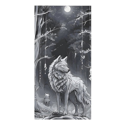 Ethereal Wolf in the Moonlight Beach Towel - 61.4" x 30.3"