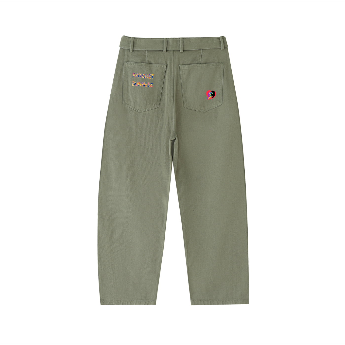 RaTChet BunneeZ Belted Barrel-leg Chino Pants