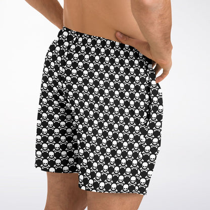 Rad Palm Crossbones Men's Swim Trunks