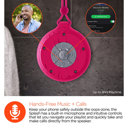 HyperGear Splash Water Resistant Wireless Speaker for Camping (SPLASH-PRNT)