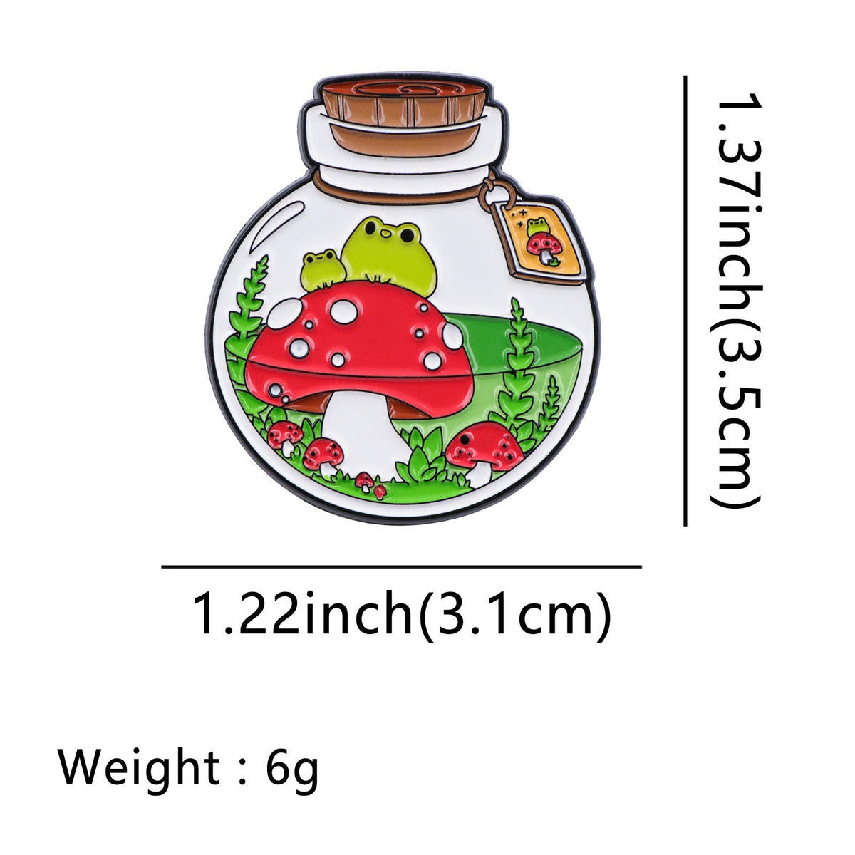 Cute Frog Terrarium Enamel Pins