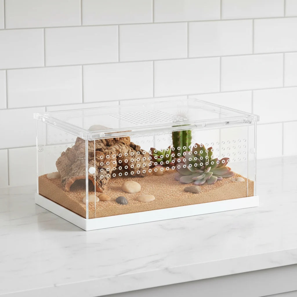 PawHut Transparent Acrylic Reptile Terrarium